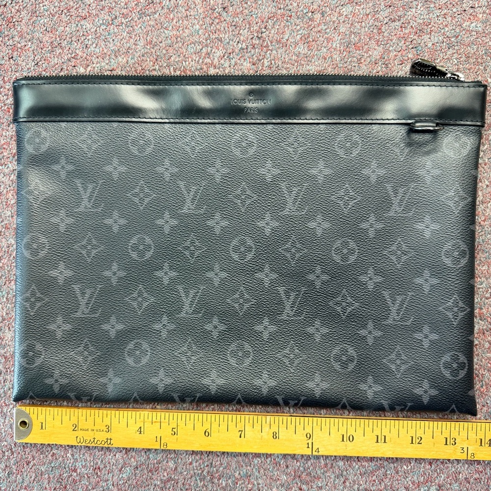 Louis Vuitton Discovery Pochette Monogram Eclipse Canvas GM
